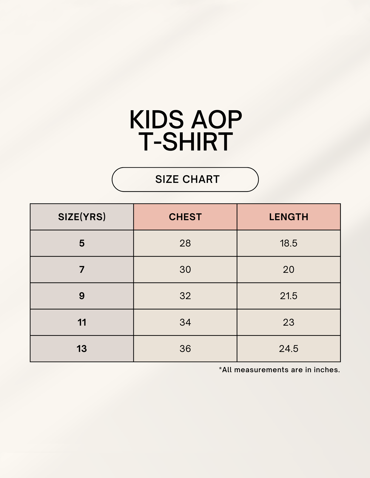 Color_Size Chart